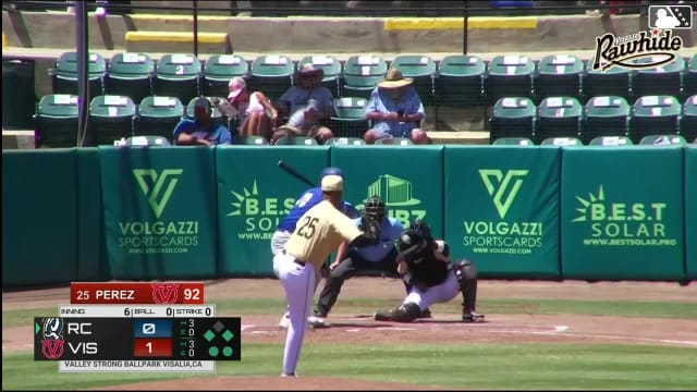 Adonys Perez gets his seventh K of the game