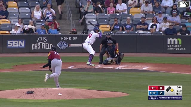 Hendry Mendez homers (8) on a fly ball to left field. Aaron Sabato scores.