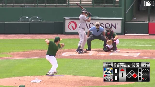 Jace LaViolette homers (19) on a fly ball to right field. Tommy Hawke scores.