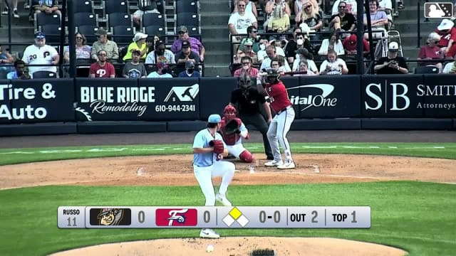 Callan Moss singles on a line drive to right fielder Raylin Heredia. Keiner Delgado scores.