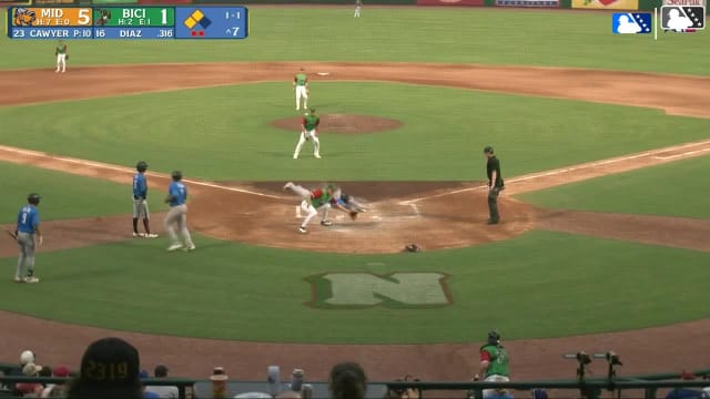 Leo De Vries scores on a passed ball from second base
