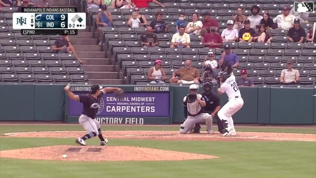 Nick Cimillo strikes out swinging.