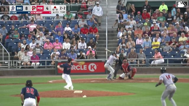 Émilien Pitre singles on a line drive to center fielder Will Turner. Yohairo Cuevas scores. Émilien Pitre to 2nd. Émilien Pitre advances to 2nd, on a fielding error by center fielder Will Turner.