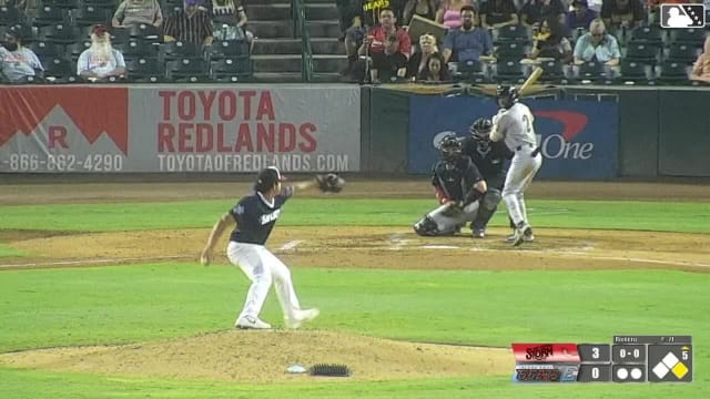 Jose Verdugo triples (4) on a line drive to right fielder Henry Ford. Ty Harvey scores.