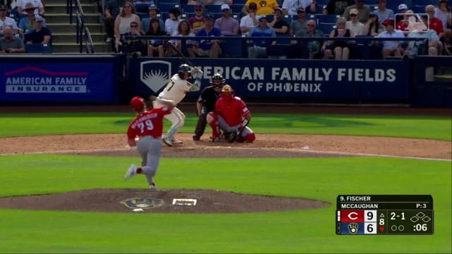 Andrew Fischer clobbers his second homer of the year