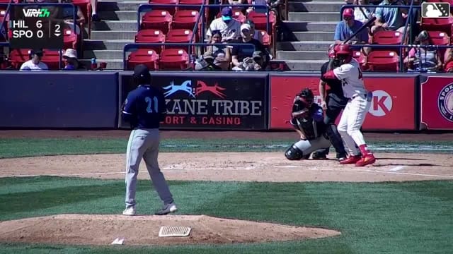 Robert Calaz homers (9) on a line drive to left field.
