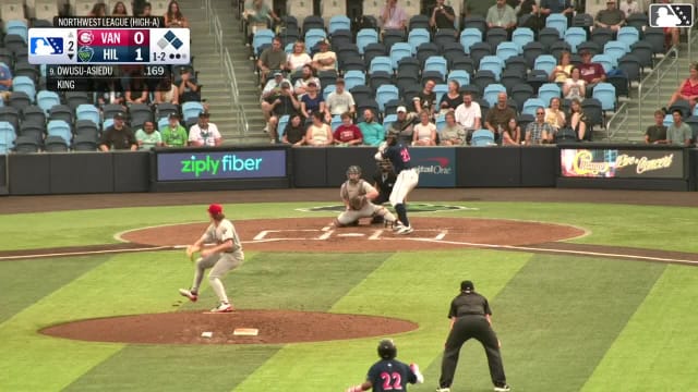 Avery Owusu-Asiedu singles on a sharp line drive to left fielder J.R. Freethy. Kayson Cunningham scores. Brady Counsell to 3rd.