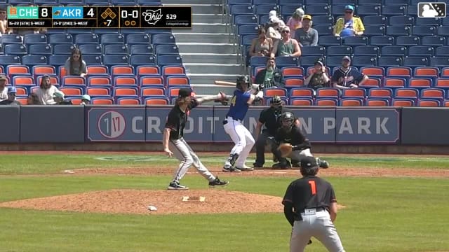Ralphy Velazquez homers (7) on a fly ball to center field.