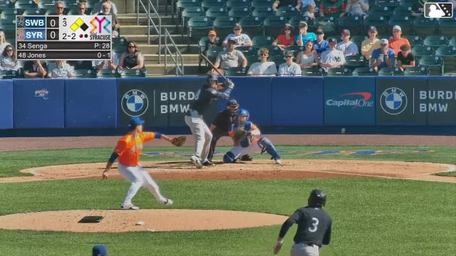 Spencer Jones singles on a line drive to right fielder Nick Morabito. Duke Ellis scores. George Lombard Jr. to 3rd.