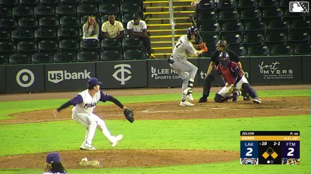 Bryce Rainer out on a sacrifice fly to right fielder Jayson Bass. Nolan McCarthy scores.