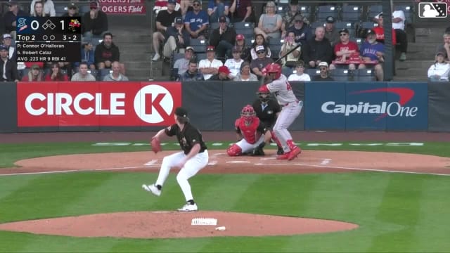 Robert Calaz homers (10) on a fly ball to center field.