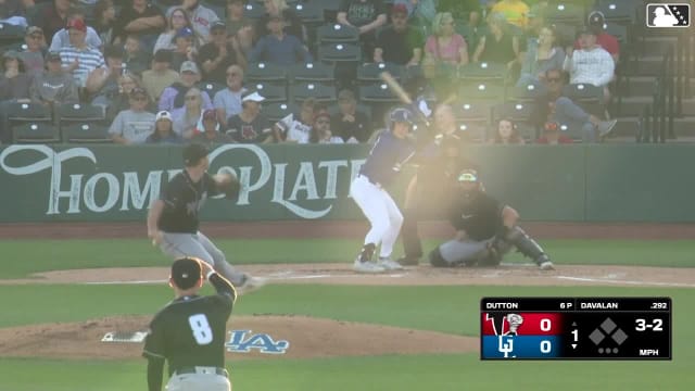 Charles Davalan homers (22) on a fly ball to right field.