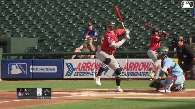 Zac Veen homers (15) on a fly ball to right center field.