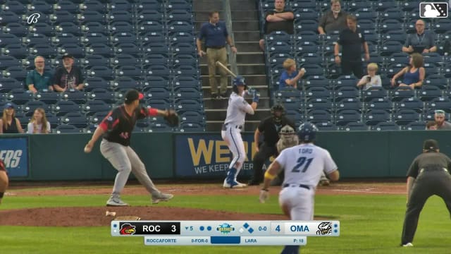 Carson Roccaforte singles on a line drive to right fielder Leandro Pineda. Abraham Toro scores. Brett Squires to 3rd.