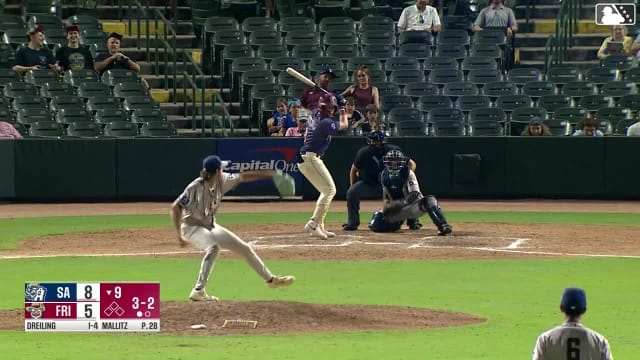 Dylan Dreiling homers (18) on a fly ball to right center field.