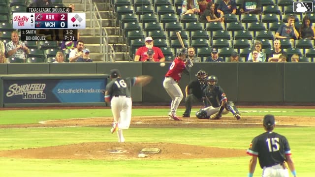 Boston Smith homers (9) on a fly ball to right center field. Jonny Farmelo scores.