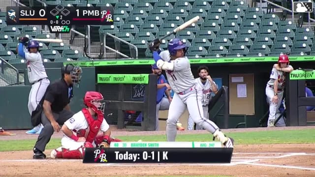 Randy Guzman homers (10) on a fly ball to left field.