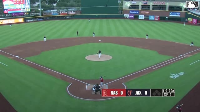 Blake Burke homers (2) on a fly ball to right field.