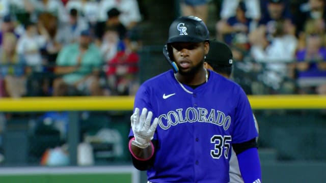Yanquiel Fernandez's first career double