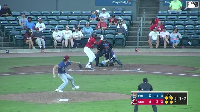 Lazaro Montes singles on a line drive to center fielder Dylan Dreiling. Michael Arroyo scores. Lazaro Montes out at 2nd on the throw, center fielder Dylan Dreiling to shortstop Keyber Rodriguez to second baseman Corey Joyce. Hunter Fitz-Gerald to 3rd.