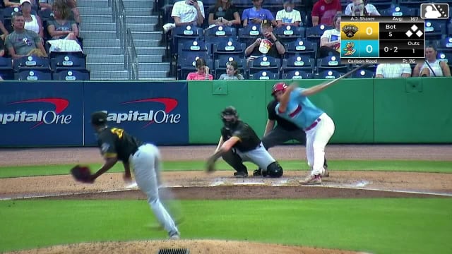 Carlson Reed picks up his fifth strikeout