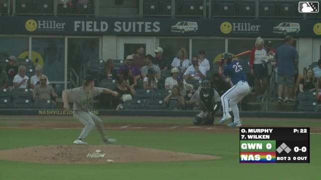Brock Wilken homers (6) on a fly ball to left field.