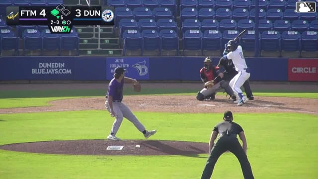 Juan Sanchez singles on a ground ball to center fielder Byron Chourio. Edward Duran scores.