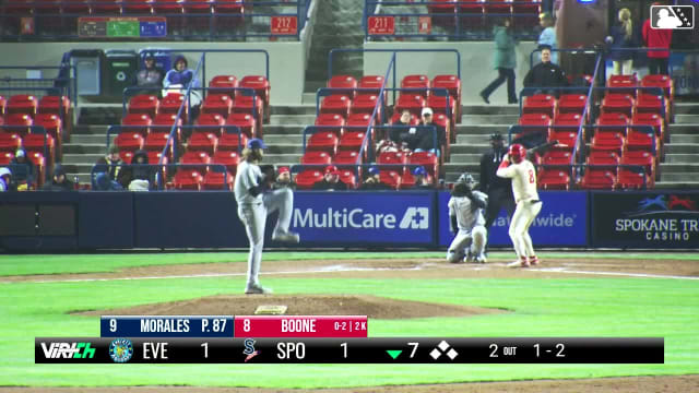 Michael Morales' seventh strikeout in seven frames
