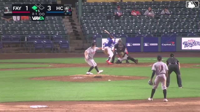 Robert Arias homers (5) on a line drive to center field. Jhorvic Abreus scores.