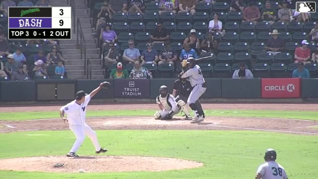 Tony Blanco Jr. singles on a sharp line drive to left fielder James Taussig. Axiel Plaz scores. Yordany De Los Santos scores.