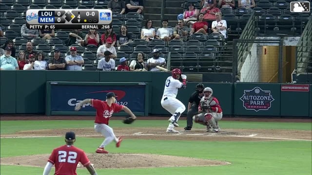 Leo Bernal homers (6) on a fly ball to right field. César Prieto scores.