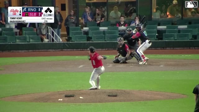 Raudi Rodriguez hits a grand slam (2) to left center field. Nelson Rada scores. Arol Vera scores. Kyren Paris scores.