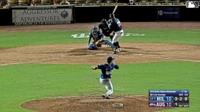 Luis Guanipa singles on a ground ball to left fielder Jose Pirela. Joe Olsavsky scores. Michael Martinez to 3rd. Cooper McMurray to 2nd.