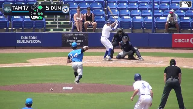 Jay Harry singles on a line drive to right fielder Paul Gutierrez-Contreras II. Jake Cook scores.