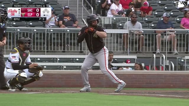 Jesus Rodriguez homers (4) on a fly ball to left field.