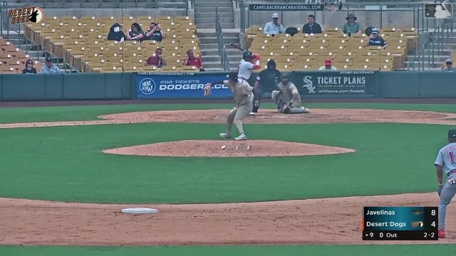 Isaiah Drake homers (1) on a fly ball to center field.