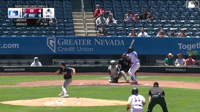 LuJames Groover singles on a line drive to center fielder Jarred Kelenic. Jean Walters scores.