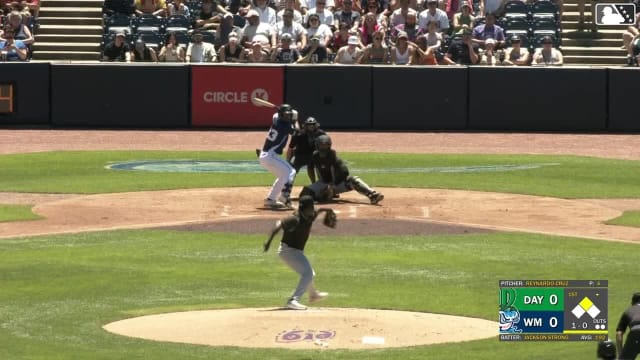 Jackson Strong homers (5) on a fly ball to right center field. Woody Hadeen scores.