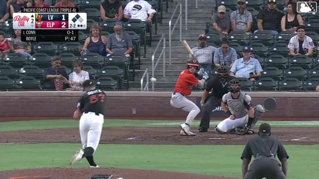 Cole Conn singles on a ground ball to right fielder Bryce Johnson. Colby Halter scores. Davis Diaz scores.