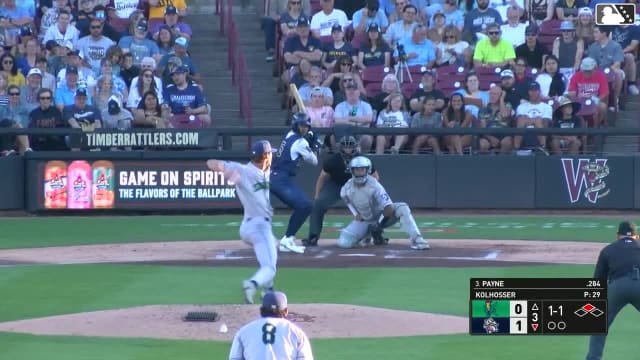 Braylon Payne homers (15) on a fly ball to right field. Marco Dinges scores.
