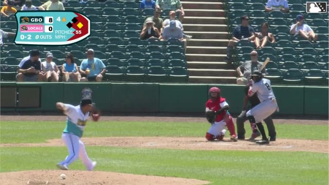 Yordany De Los Santos doubles (1) on a sharp line drive to right fielder Carter Mathison. Wyatt Sanford scores.