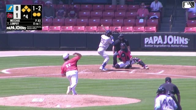 Bryce Meccage records his seventh strikeout