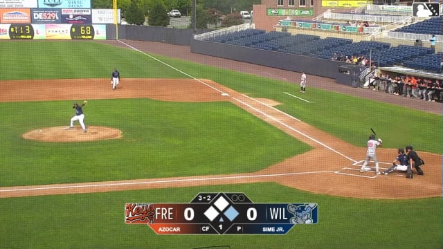 Enddy Azocar strikes out swinging.