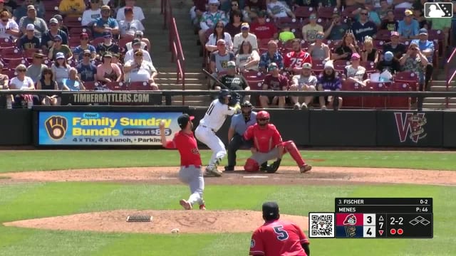 Andrew Fischer homers (15) on a fly ball to right field.