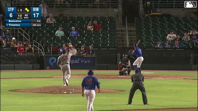 David Bañuelos In play, run(s) to James Triantos