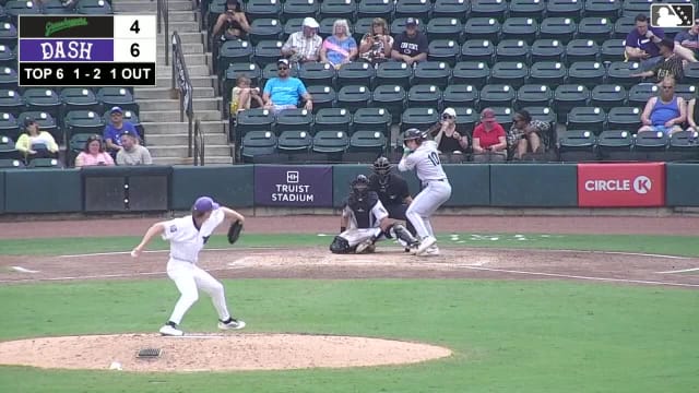 Sammy Stafura homers (16) on a fly ball to left field.