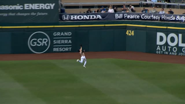 Tommy Troy makes over-the-shoulder, leaping catch