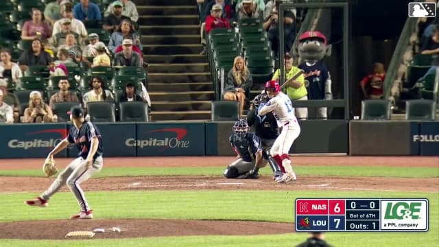 Edwin Arroyo homers (6) on a fly ball to left center field.