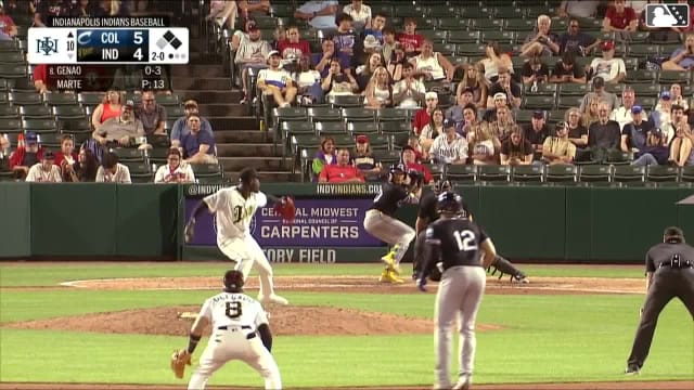Angel Genao doubles (8) on a line drive to right fielder Mike Jarvis. George Valera scores. Kody Huff to 3rd.