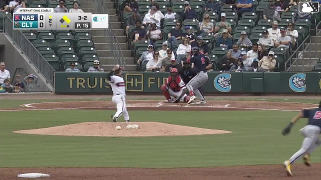 Cooper Pratt homers (1) on a fly ball to left field. Jordyn Adams scores. Jacob Hurtubise scores.